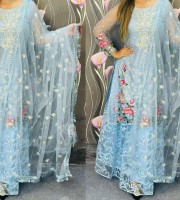 indian rishika soft silk Net embroidery gharara (NS11)