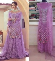 indian rishika soft silk Net embroidery gharara (NP11)