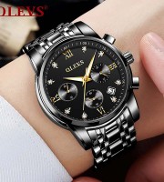 Waterproof Male Watch Stainless Steel Top Luxury Brand Classic Quartz Watch Men Chronograph