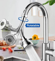 360° Flexible Faucet Extender Shower and Bubble Water Modes